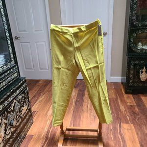 Natori, 10, Lime green linen pants NWT